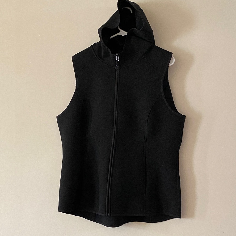 Gerry Weber Black Hooded Sleeveless Zip Vest